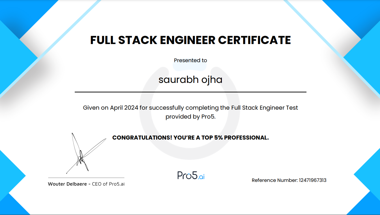 Full Stack Development Certification